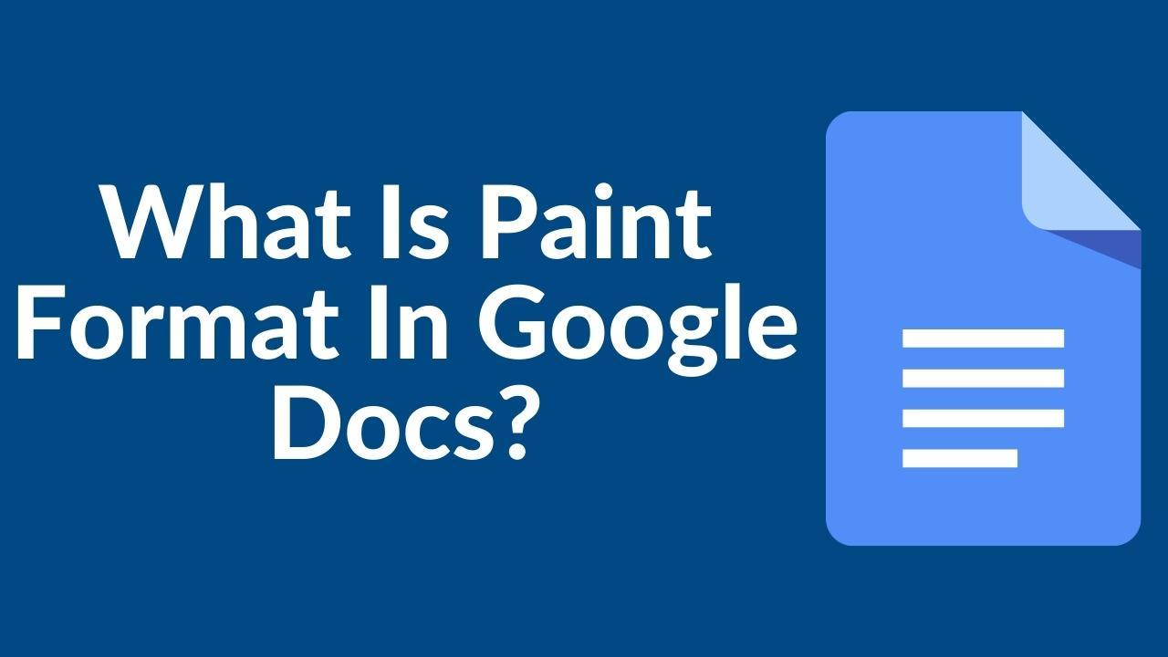 Where Is The Paint Format Tool In Google Sheets